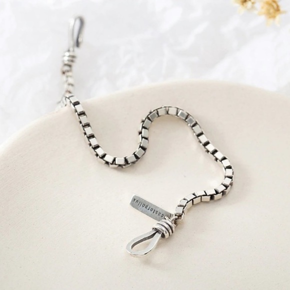 NEW 925 STERLING SILVER CHAIN BRACELET, NICE BRACELET, CUTE BRACELET - Picture 3 of 7